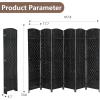 image4 Panel Room Divider Folding Privacy Divider 6 Ft Indoor Wall Divider Portable Partition Wood Screen BlackBlack