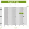 image4 Panel Wood Room Divider 575 Ft Tall Privacy Wall Divider 689quot x 1575quot Each Panel Folding Wood Screen for Home Office Bedroom Restaurant BrownWhite