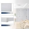 image4 Panel Wood Room Divider 575 Ft Tall Privacy Wall Divider 689quot x 1575quot Each Panel Folding Wood Screen for Home Office Bedroom Restaurant BrownWhite