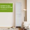 image4 Panel Wood Room Divider 575 Ft Tall Privacy Wall Divider 689quot x 1575quot Each Panel Folding Wood Screen for Home Office Bedroom Restaurant BrownWhite