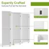 image6 Panel Wood Room Divider 575 Ft Tall Privacy Wall Divider Folding Wood Screen 689quot x 1575quot Each Panel for Home Office Bedroom Restaurant BrownWhite