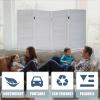 image6 Panel Wood Room Divider 575 Ft Tall Privacy Wall Divider Folding Wood Screen 689quot x 1575quot Each Panel for Home Office Bedroom Restaurant BrownWhite