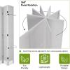 image6 Panel Wood Room Divider 575 Ft Tall Privacy Wall Divider Folding Wood Screen 689quot x 1575quot Each Panel for Home Office Bedroom Restaurant BrownWhite
