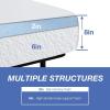 imageFDW  10 Inch King Mattress  Medium Firm  Gel Memory Foam Mattress  White  Bed in a Box CertiPURUS Certified  Pressure Relief Cooling Ventilated Foam  Washable Removable CoverWhite