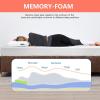 imageFDW  10 Inch King Mattress  Medium Firm  Gel Memory Foam Mattress  White  Bed in a Box CertiPURUS Certified  Pressure Relief Cooling Ventilated Foam  Washable Removable CoverWhite