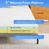 imageFDW  10 Inch King Mattress  Medium Firm  Gel Memory Foam Mattress  White  Bed in a Box CertiPURUS Certified  Pressure Relief Cooling Ventilated Foam  Washable Removable CoverWhite