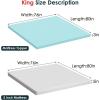 imageFDW  10 Inch King Mattress  Medium Firm  Gel Memory Foam Mattress  White  Bed in a Box CertiPURUS Certified  Pressure Relief Cooling Ventilated Foam  Washable Removable CoverWhite
