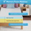 imageFDW  10 Inch King Mattress  Medium Firm  Gel Memory Foam Mattress  White  Bed in a Box CertiPURUS Certified  Pressure Relief Cooling Ventilated Foam  Washable Removable CoverWhite