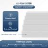 imageFDW  10 Inch King Mattress  Medium Firm  Gel Memory Foam Mattress  White  Bed in a Box CertiPURUS Certified  Pressure Relief Cooling Ventilated Foam  Washable Removable CoverWhite