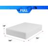 imageFDW  10 Inch King Mattress  Medium Firm  Gel Memory Foam Mattress  White  Bed in a Box CertiPURUS Certified  Pressure Relief Cooling Ventilated Foam  Washable Removable CoverWhite