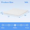 imageFDW  10 Inch King Mattress  Medium Firm  Gel Memory Foam Mattress  White  Bed in a Box CertiPURUS Certified  Pressure Relief Cooling Ventilated Foam  Washable Removable CoverWhite