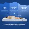 imageFDW  10 Inch King Mattress  Medium Firm  Gel Memory Foam Mattress  White  Bed in a Box CertiPURUS Certified  Pressure Relief Cooling Ventilated Foam  Washable Removable CoverWhite