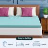 imageFDW  10 Inch King Mattress  Medium Firm  Gel Memory Foam Mattress  White  Bed in a Box CertiPURUS Certified  Pressure Relief Cooling Ventilated Foam  Washable Removable CoverWhite