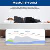 imageFDW  10 Inch King Mattress  Medium Firm  Gel Memory Foam Mattress  White  Bed in a Box CertiPURUS Certified  Pressure Relief Cooling Ventilated Foam  Washable Removable CoverWhite