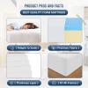 imageFDW  10 Inch King Mattress  Medium Firm  Gel Memory Foam Mattress  White  Bed in a Box CertiPURUS Certified  Pressure Relief Cooling Ventilated Foam  Washable Removable CoverWhite