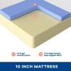 imageFDW  10 Inch King Mattress  Medium Firm  Gel Memory Foam Mattress  White  Bed in a Box CertiPURUS Certified  Pressure Relief Cooling Ventilated Foam  Washable Removable CoverWhite