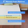 imageFDW  10 Inch King Mattress  Medium Firm  Gel Memory Foam Mattress  White  Bed in a Box CertiPURUS Certified  Pressure Relief Cooling Ventilated Foam  Washable Removable CoverWhite