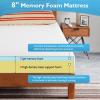 imageFDW  10 Inch King Mattress  Medium Firm  Gel Memory Foam Mattress  White  Bed in a Box CertiPURUS Certified  Pressure Relief Cooling Ventilated Foam  Washable Removable CoverWhite