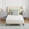 imageFDW  10 Inch King Mattress  Medium Firm  Gel Memory Foam Mattress  White  Bed in a Box CertiPURUS Certified  Pressure Relief Cooling Ventilated Foam  Washable Removable CoverWhite