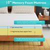 imageFDW  10 Inch King Mattress  Medium Firm  Gel Memory Foam Mattress  White  Bed in a Box CertiPURUS Certified  Pressure Relief Cooling Ventilated Foam  Washable Removable CoverWhite
