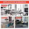 imageFDW  5Piece Dining Table Set  Black  Glass Kitchen Table with 4 Upholstered Chairs and Faux Leather Cushions  SpaceSaving and Modern Design  for Dining Room Easy to AssembleWhite Glass