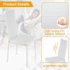imageFDW  5Piece Dining Table Set  Black  Glass Kitchen Table with 4 Upholstered Chairs and Faux Leather Cushions  SpaceSaving and Modern Design  for Dining Room Easy to AssembleWhiteglass