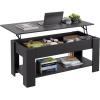 imageFDW 39 inch Lift Top Coffee Table with Hidden Storage Compartment ampamp Lower ShelfCoffee Table with Lift Top for Living RoomHome Small SpaceWhiteBlack