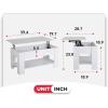 imageFDW 39 inch Lift Top Coffee Table with Hidden Storage Compartment ampamp Lower ShelfCoffee Table with Lift Top for Living RoomHome Small SpaceWhiteWhite