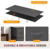imageFDW 5 Fabric Drawers Dresser for BedroomChest Organizer Units with Steel Frame and Wooden Top for BedroomClosetLiving Room EntrywayBrownGrey
