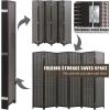 imageFDW Bamboo Room Divider Folding Privacy Screen 6 Panel 70 Inches High 17 Inches Wide Room Divider for Bedroom Office StudyCoal BlackBlack
