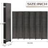 imageFDW Bamboo Room Divider Folding Privacy Screen 6 Panel 70 Inches High 17 Inches Wide Room Divider for Bedroom Office StudyCoal BlackBlack