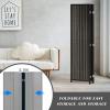 imageFDW Bamboo Room Divider Folding Privacy Screen 6 Panel 70 Inches High 17 Inches Wide Room Divider for Bedroom Office StudyCoal BlackBlack