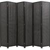 imageFDW Bamboo Room Divider Folding Privacy Screen 6 Panel 70 Inches High 17 Inches Wide Room Divider for Bedroom Office StudyCoal BlackBlack