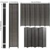 imageFDW Bamboo Room Divider Folding Privacy Screen 6 Panel 70 Inches High 17 Inches Wide Room Divider for Bedroom Office StudyCoal BlackBlack