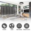imageFDW Bamboo Room Divider Folding Privacy Screen 6 Panel 70 Inches High 17 Inches Wide Room Divider for Bedroom Office StudyCoal BlackBlack
