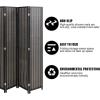 imageFDW Bamboo Room Divider Folding Privacy Screen 6 Panel 70 Inches High 17 Inches Wide Room Divider for Bedroom Office StudyCoal BlackBlack