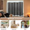 imageFDW Bamboo Room Divider Folding Privacy Screen 6 Panel 70 Inches High 17 Inches Wide Room Divider for Bedroom Office StudyCoal BlackCoal Black