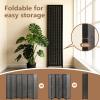 imageFDW Bamboo Room Divider Folding Privacy Screen 6 Panel 70 Inches High 17 Inches Wide Room Divider for Bedroom Office StudyCoal BlackCoal Black