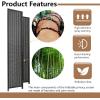 imageFDW Bamboo Room Divider Folding Privacy Screen 6 Panel 70 Inches High 17 Inches Wide Room Divider for Bedroom Office StudyCoal BlackCoal Black