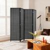 imageFDW Bamboo Room Divider Folding Privacy Screen 6 Panel 70 Inches High 17 Inches Wide Room Divider for Bedroom Office StudyCoal BlackCoal Black