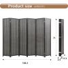 imageFDW Bamboo Room Divider Folding Privacy Screen 6 Panel 70 Inches High 17 Inches Wide Room Divider for Bedroom Office StudyCoal BlackCoal Black