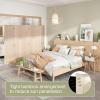 imageFDW Bamboo Room Divider Folding Privacy Screen 6 Panel 70 Inches High 17 Inches Wide Room Divider for Bedroom Office StudyCoal BlackNatural