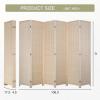 imageFDW Bamboo Room Divider Folding Privacy Screen 6 Panel 70 Inches High 17 Inches Wide Room Divider for Bedroom Office StudyCoal BlackNatural