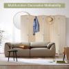 imageFDW Bamboo Room Divider Folding Privacy Screen 6 Panel 70 Inches High 17 Inches Wide Room Divider for Bedroom Office StudyCoal BlackNatural