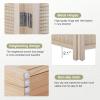 imageFDW Bamboo Room Divider Folding Privacy Screen 6 Panel 70 Inches High 17 Inches Wide Room Divider for Bedroom Office StudyCoal BlackNatural