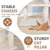 imageFDW Cat Tree 37 Inch Tall Cat Tower Kitten with Scratching Posts and Perches Indoor Activity Center for Cats Navy BlueBeige