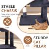 imageFDW Cat Tree 37 Inch Tall Cat Tower Kitten with Scratching Posts and Perches Indoor Activity Center for Cats Navy BlueDark Gray