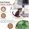 imageFDW Cat Tree 37 Inch Tall Cat Tower Kitten with Scratching Posts and Perches Indoor Activity Center for Cats Navy BlueLight Gray