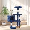 imageFDW Cat Tree 37 Inch Tall Cat Tower Kitten with Scratching Posts and Perches Indoor Activity Center for Cats Navy BlueNavy Blue