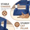 imageFDW Cat Tree 37 Inch Tall Cat Tower Kitten with Scratching Posts and Perches Indoor Activity Center for Cats Navy BlueNavy Blue